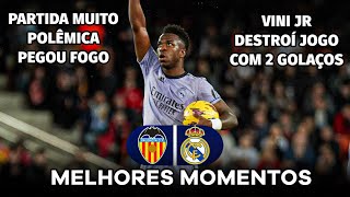 DE FRENTE PARA OS TORCEDORES RIVAIS VINI FEZ ISSO | VAL3NCIA X RE4L MADRID | BEST MOMENTS