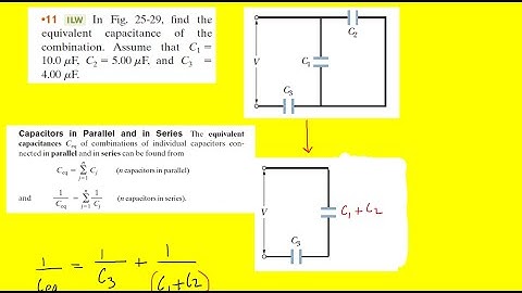 In the figure find the equivalent capacitance of the combination