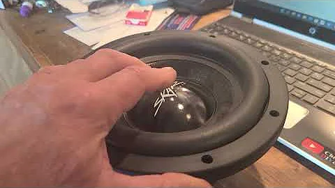 Blown Skar Audio IX-8 D4 subwoofer - one way to check for coil damage. Watch and listen