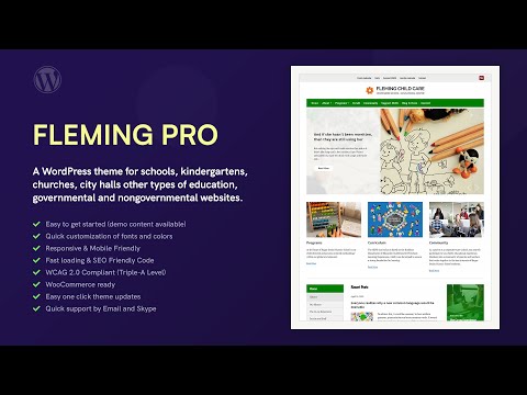 Fleming Education WordPress Theme - Tutorial and Free vs Pro Theme Comparison