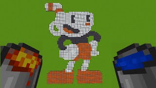 Cuphead - Minecraft Pixel Art