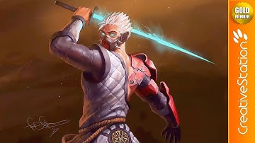 Hyper Heroes Slashy Bushi  - Speed Painting (#PaintToolSAI) | CreativeStation GM