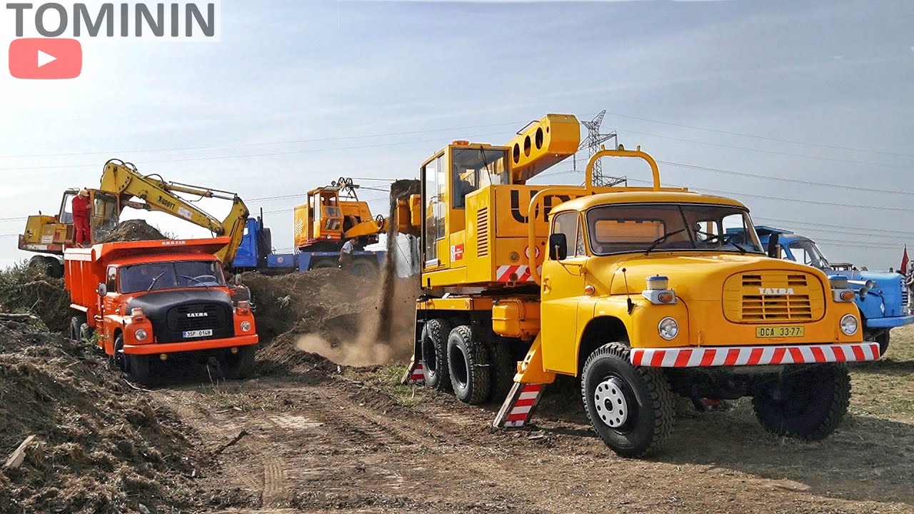 Velké bagrování Stavebních strojů -- EXCAVATOR ➱TATRA 111 🔨 Tatra 148 UDS 113 🔨Tatra 138 🔨 Broyt x21