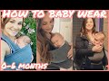 BABY WEARING | HOW TO TIE A MOBY WRAP | SLING | 0-6 MONTHS