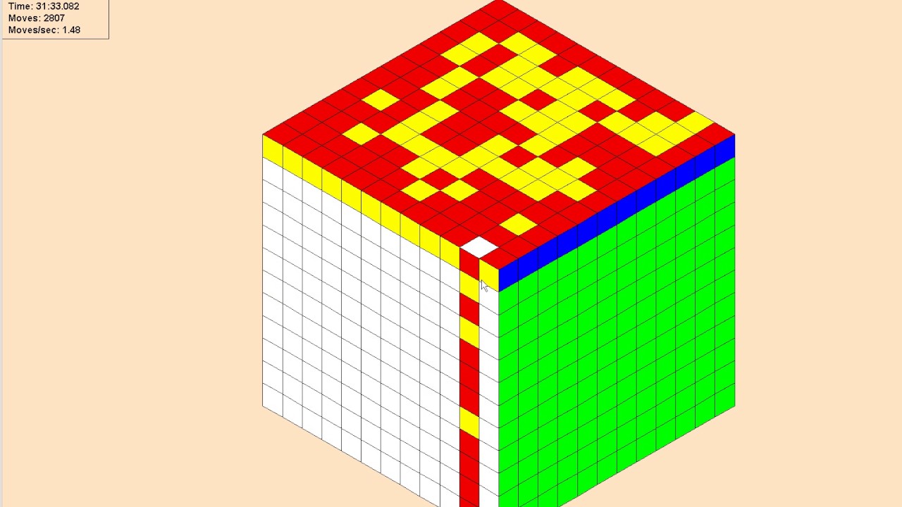 12x12x12 Rubik's cube in 35:27.720 (last 3 centers) - YouTube