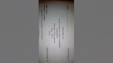 Principles of management B com 2nd semester CBCS question paper