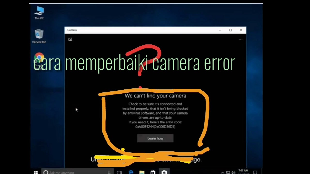 Cara memperbaiki kamera pada laptop atau pc 