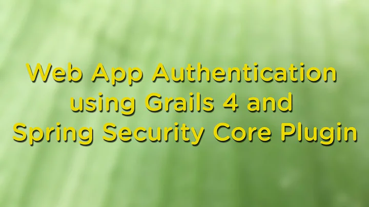 Grails 4 Tutorial: Spring Security Core Login Example  + Source code