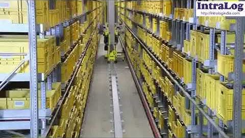 AKL Small Parts Storage Of Totes AS/RS With Stacker Cranes Shuttles