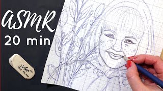 Asmr ballpoint pen transfer & erasing sounds | no talking lo-fi