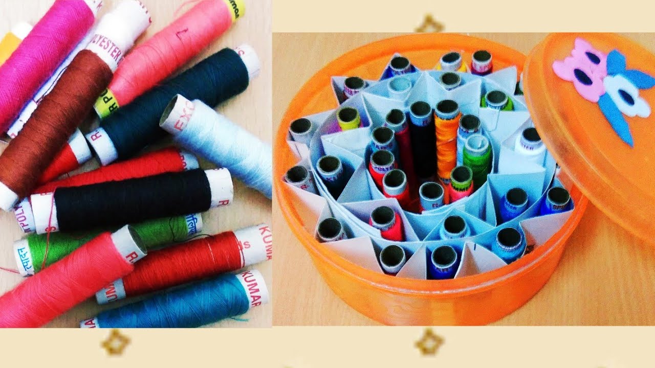 DIY Thread Organiser idea/ Diy Thread organizer / Best out of waste ...