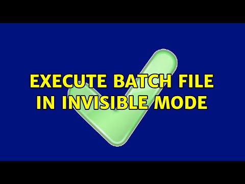 execute batch file in invisible mode