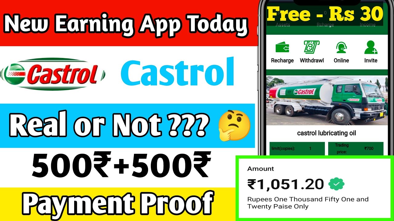 Castrol App || App Today || Castrol New Earning App Today||Castrol App ...