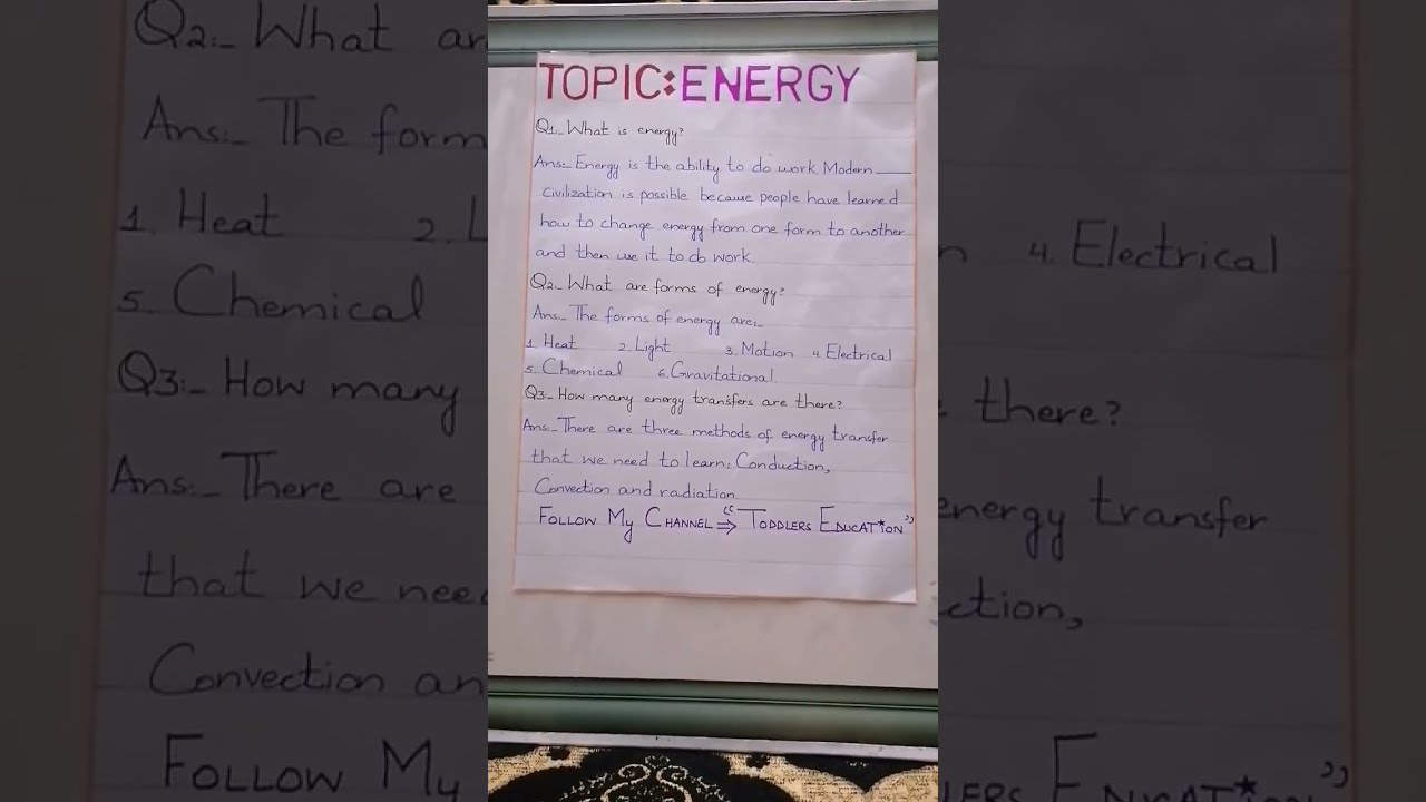 What Is Energy Forms Of How Many Transfers Are There 