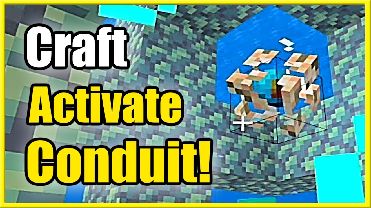 How to Craft & Activate a Conduit in Minecraft (Best Tutorial) - YouTube