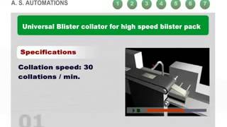 Universal blister collator for high speed blister pack machine