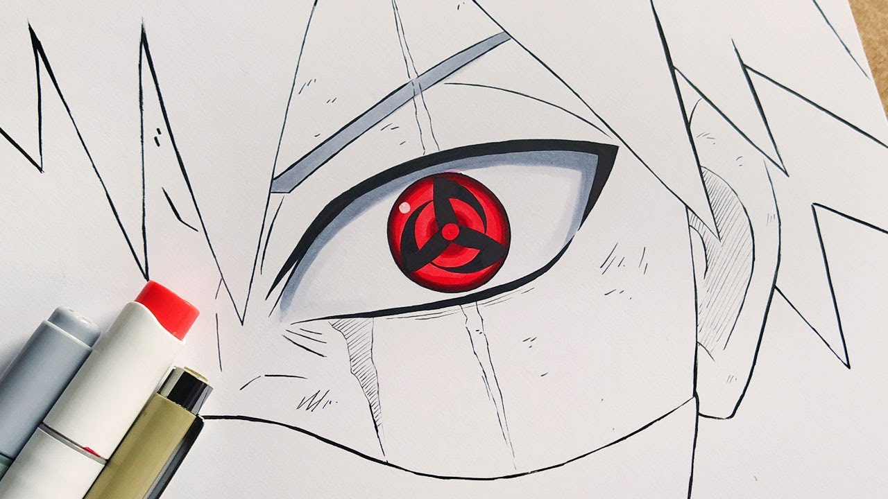 How To Draw Kakashi's Mangekyou Sharingan - Step By Step Tutorial | Naruto  - YouTube