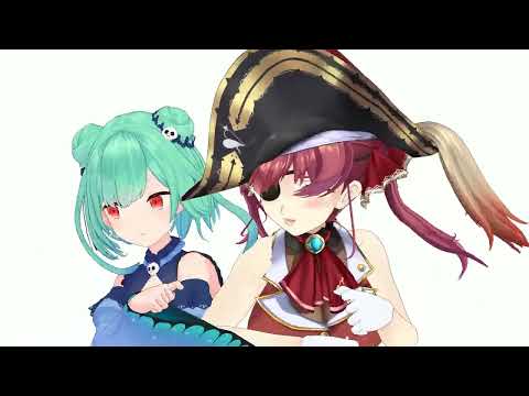(ホロライブMMD)にんじゃりばんばん 潤羽るしあ&宝鐘マリン
