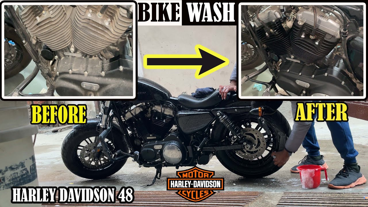 Washing and engine cleaning ft (Harley Davidson) YouTube
