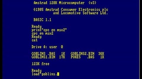 ROMU6CPC: "Basic interprete" Amstrad CPC 6128 for MSX 2