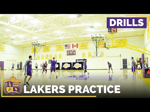 Lakers 5-0 Offensive Drills (Raw Footage)