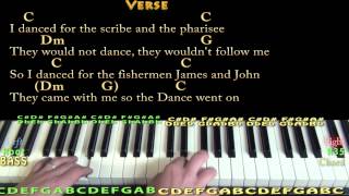 Video thumbnail of "Lord of the Dance (Hymn) Piano Cover Lesson in C with Chords/Lyrics"