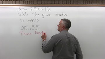 MTH 060 : Section 1.2 Problem 12 : Topics in Developmental Mathematics