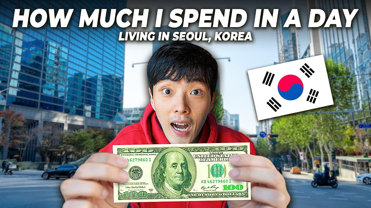 How Much I Spend in a Day Living in Korea - YouTube