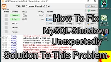 Mysql Shutdown Unexpectedly | Phpmyadmin | XAMPP | MYSQL Server Not Running