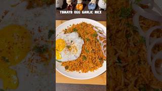 Tomato egg garlic rice #shorts #eggrice #leftoverricerecipe #trending #viral #shortsfeed #cooking