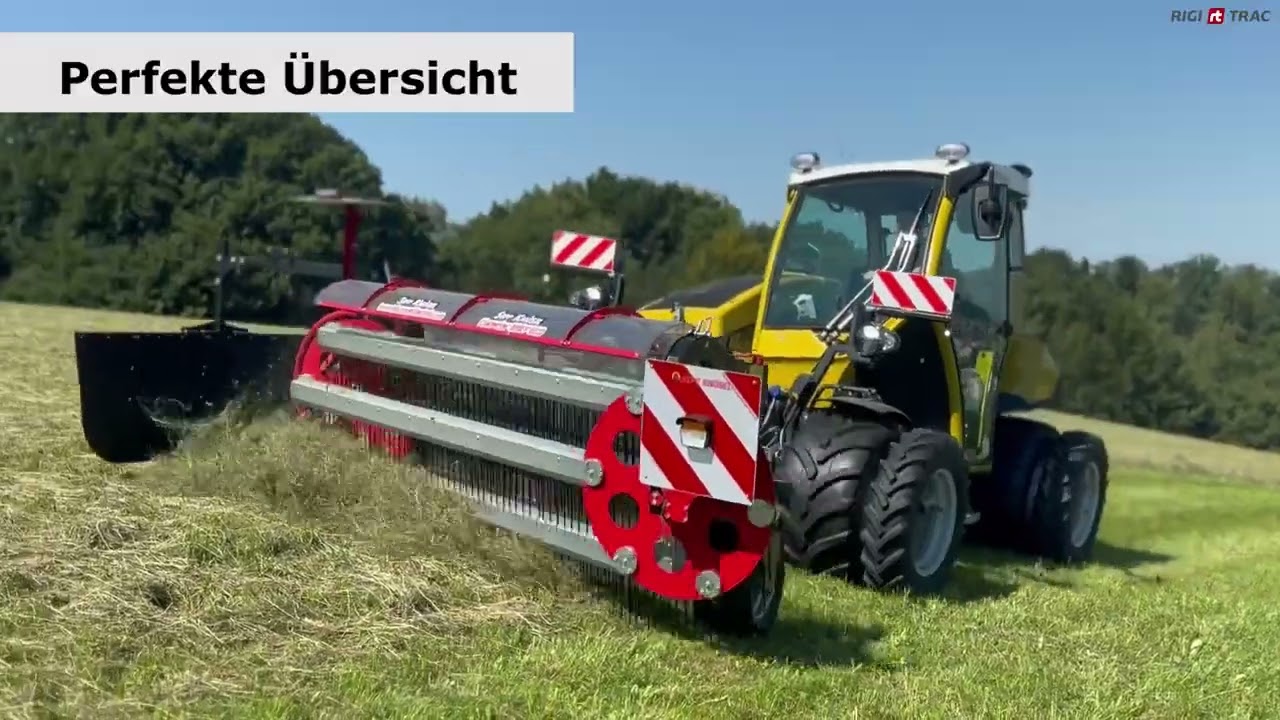 Rigitrac SKH 60 mit Kammschwader im Hang 2025