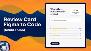 Review Card Figma to Code (React Project)