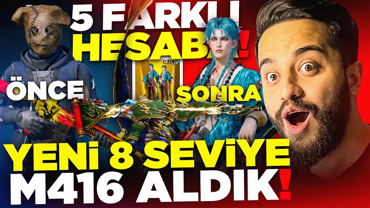5 FARKLI BOŞ HESAPTA 50.000 UC YE YENİ NİHAİ AÇTIK! HEPSİNE YENİ 8 SEVİYE M416 ALDIK! PUBG Mobile