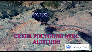 Créer un polygone(3D) avec altitude. Create a 3D polygon with elevation. screenshot 3