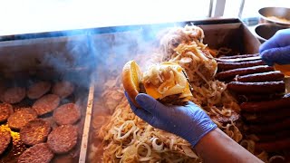 BEST CULINARY EVER / AMERICAN STREET FOOD - THE BEST HOTDOG, HAMBURGER in CHICAGO (JIM'S ORIGINAL)