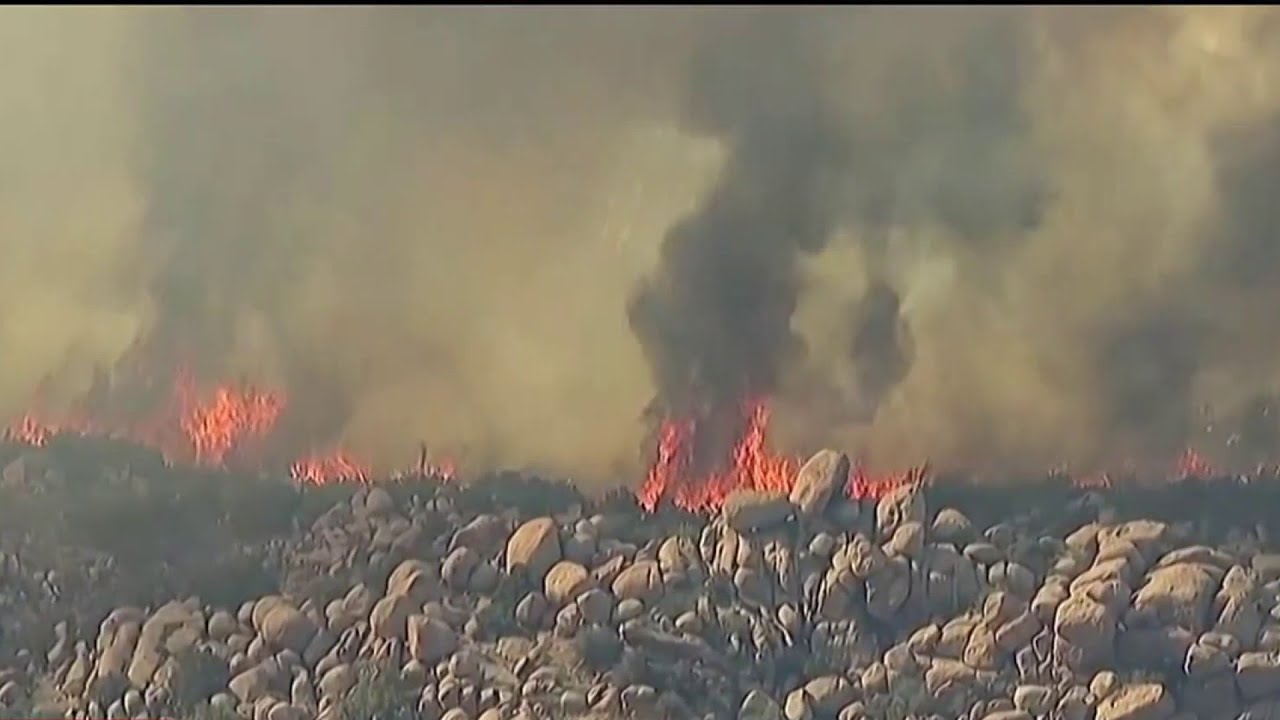 Jacumba brush fire triggers evacuations | NBC 7 San Diego - YouTube