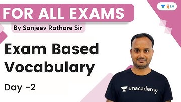 Exam Based Vocabulary Day - 02 | English | All Exams Special | Wifistudy 2.0 | Sanjeev Rathore