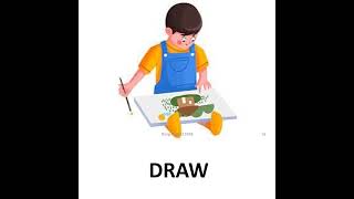 62 Action words FLash cards