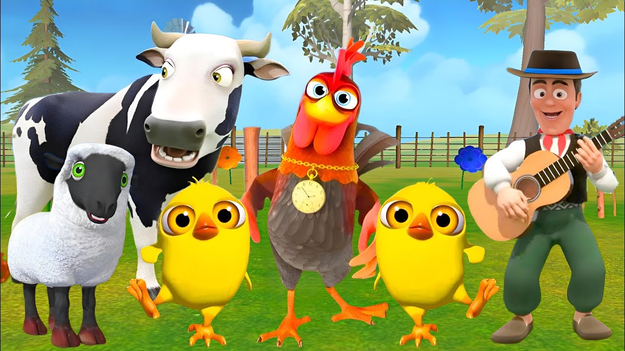 El Pollito pío 3d - el Toro y el Tractor de la Granja Part#010 -el Pollito y el Tractor de la Granja