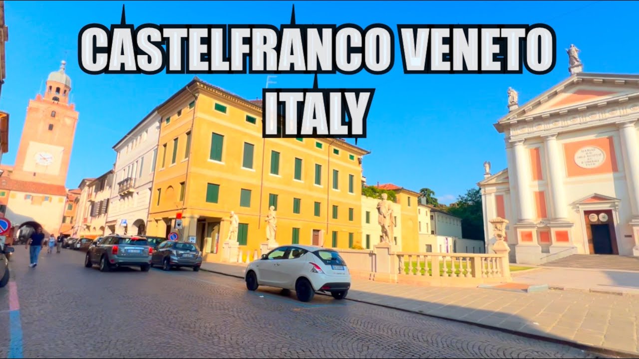 Castelfranco Veneto Walking Tour, Italy, 9 July 2024, 4K