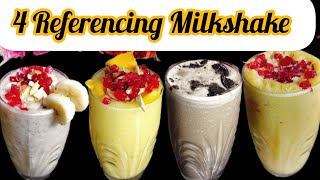 4 तरीके के हेल्दी टेस्टी मिल्कशेक गर्मियों के लिए। 4 Refreshing Milkshakes | Easy Milkshake Recipe
