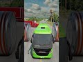 Mixed Colour City Buses & School Bus vs Hydraulic Crush - BeamNG.Drive #shorts #beamngdrive #bus
