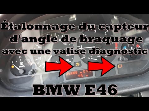 Étalonnage du capteur d&rsquo;angle de braquage avec une valise diagnostic sur une BMW E46 320 D