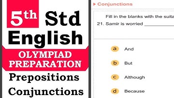 5th Std English Olympiad | Prepositions & Conjunctions | Practice & Test | Olympiad Exam Preparation