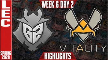 G2 vs VIT Highlights | LEC Spring 2020 W6D2 | G2 Esports vs Vitality