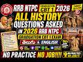 ALL HISTORY QUESTIONS ASKED IN 2026 RRB NTPC GRADUATION CBT 1