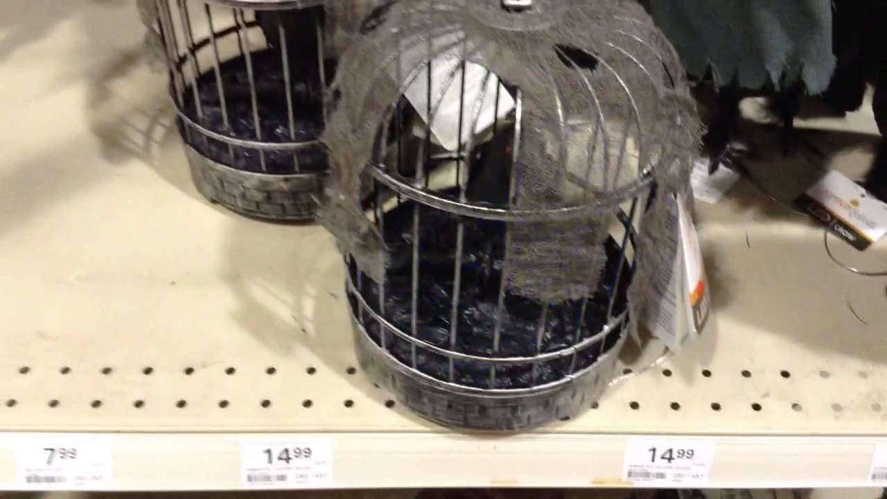 Menards Halloween 2015 Talking Raven in Cage YouTube