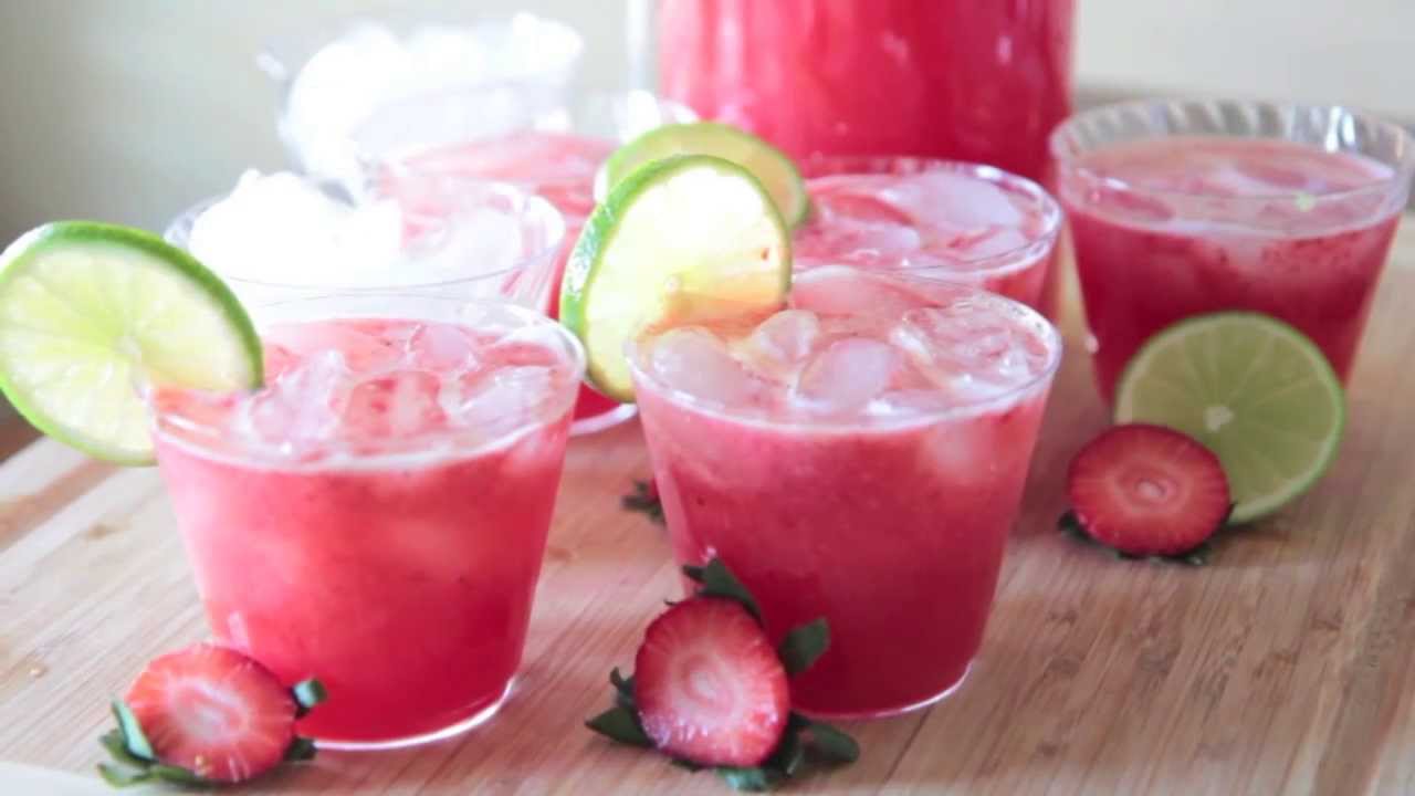Strawberry Margarita Punch | Divas Can Cook