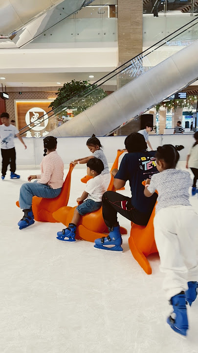 DANISA WAS TOLD BY DINAR TO PUSH HER WITH A SNOW DRIVE, IT'S VERY HEAVY 😭😭 #shorts