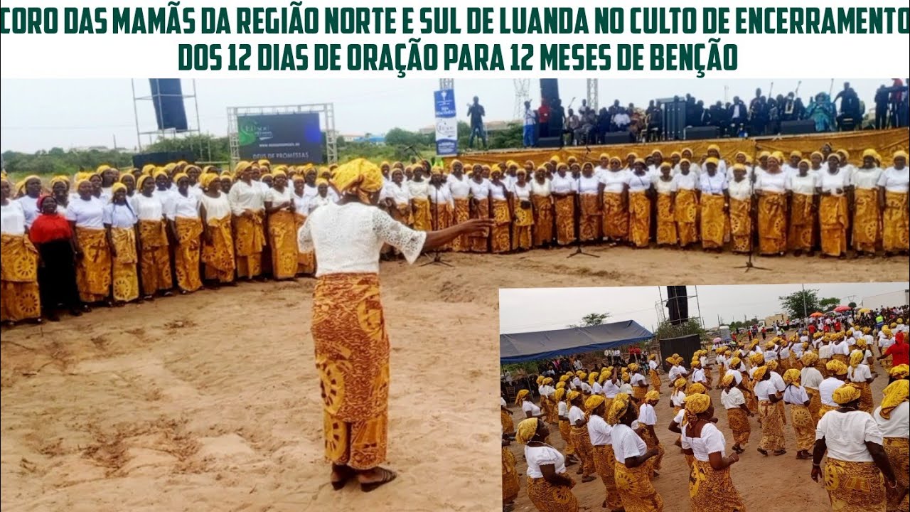 CORO DAS MAMÃS DA REGIÃO NORTE E SUL DE LUANDA NO CULTO DO DIA 19/01/2025